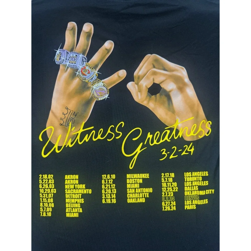 RARE- NWT Nike LeBron James Witness‎ Greatness 40k Points, 3-2-24, Men S T-Shirt